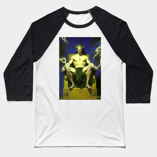 Zeus - King of the Gods Baseball T-Shirt by YeCurisoityShoppe